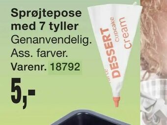 Sprøjtepose med 7 tyller