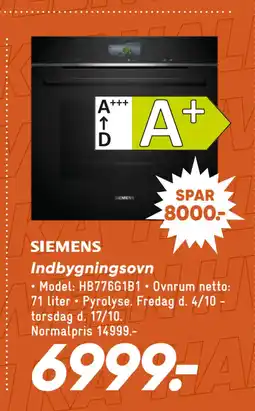 Bilka Indbygningsovn tilbud