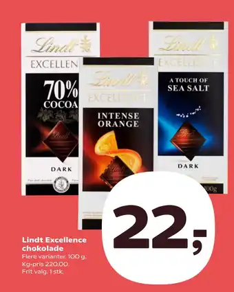 SuperBrugsen Lindt Excellence chokolade tilbud