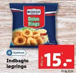 Indbagte løgringe 450 g