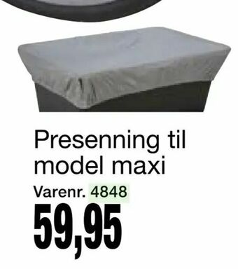 Harald Nyborg Presenning til model maxi tilbud