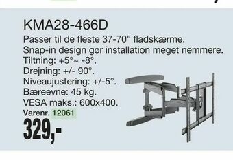 Harald Nyborg Vægbeslag Kma28-466d tilbud