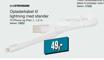 Harald Nyborg Opladerkabel til lightning med stander tilbud