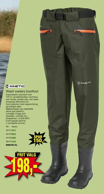 Harald Nyborg Waist waders bootfoot tilbud