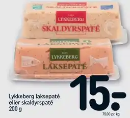Lykkeberg laksepaté eller skaldyrspaté