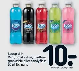 REMA 1000 Scoop drik Cool, colafantasi, hindbær, grøn æble eller candyfloss tilbud