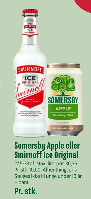 Somersby Apple eller Smirnoff Ice Original
