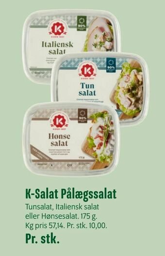 Min Købmand K-Salat Pålægssalat tilbud