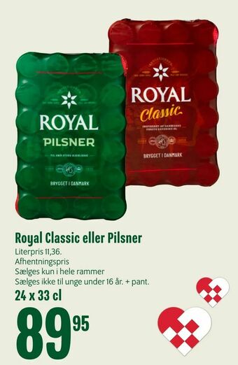 Min Købmand Royal Classic eller Pilsner tilbud