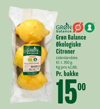 Min Købmand Grøn Balance Økologiske Citroner tilbud