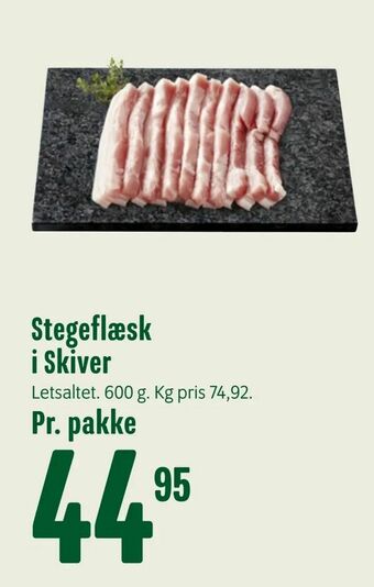 Stegeflæsk i Skiver