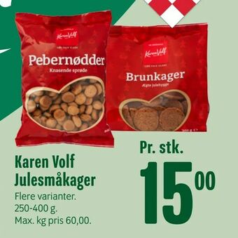 Min Købmand Karen Volf Julesmåkager tilbud