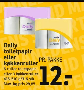SPAR Daily toiletpapir eller køkkenruller tilbud