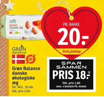 SPAR Grøn Balance danske økologiske æg tilbud