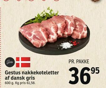 SPAR Gestus nakkekoteletter af dansk gris tilbud