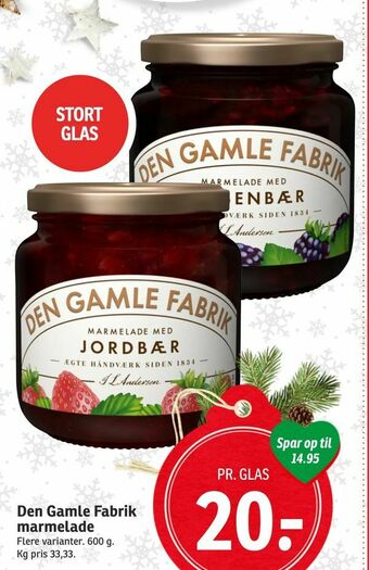 SPAR Den Gamle Fabrik marmelade tilbud