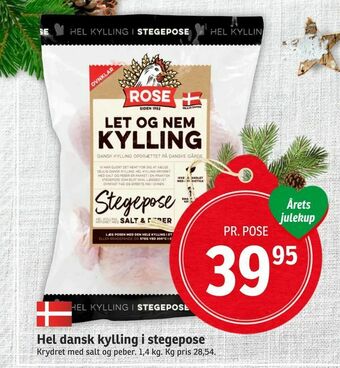 SPAR Hel dansk kylling i stegepose tilbud