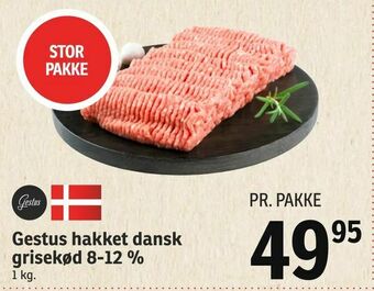 SPAR Gestus hakket dansk grisekød 8-12 % tilbud