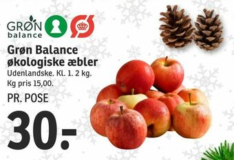 SPAR Grøn Balance økologiske æbler tilbud