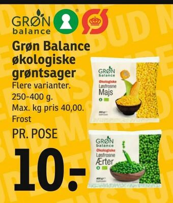 SPAR Grøn Balance økologiske grøntsager tilbud