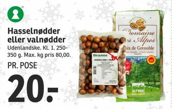 SPAR Hasselnødder eller valnødder tilbud
