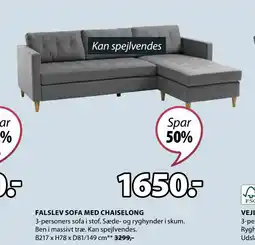 JYSK FALSLEV SOFA MED CHAISELONG tilbud
