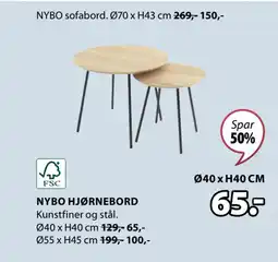 JYSK NYBO HJØRNEBORD tilbud