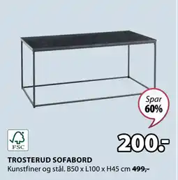 JYSK TROSTERUD SOFABORD tilbud