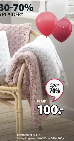 JYSK KONGSSPIR PLAID tilbud