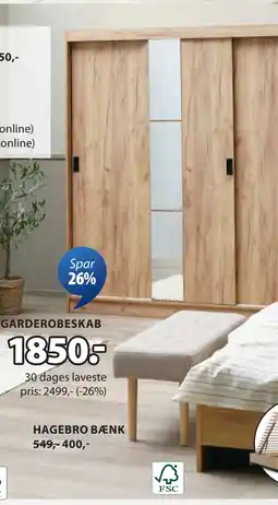 JYSK HAGEBRO BÆNK tilbud