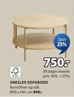 JYSK SNESLEV SOFABORD tilbud