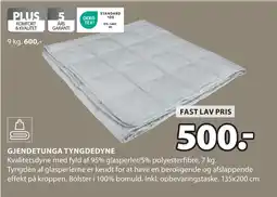 JYSK GJENDETUNGA TYNGDEDYNE tilbud