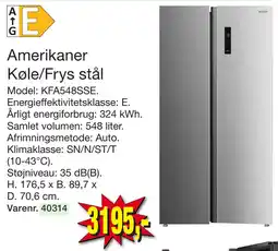 Harald Nyborg Amerikaner Køle/Frys stål tilbud