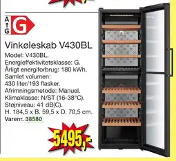 Harald Nyborg Vinkøleskab V430BL tilbud