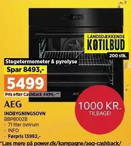 Power AEG INDBYGNINGSOVN tilbud