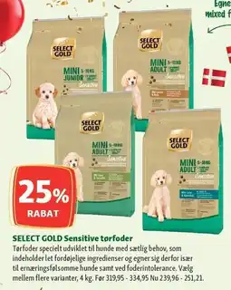 Maxi Zoo SELECT GOLD Sensitive tørfoder tilbud