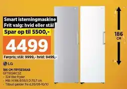 Power LG 186 CM FRYSESKAB tilbud