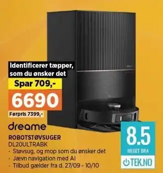 Power DREAME ROBOTSTØVSUGER tilbud