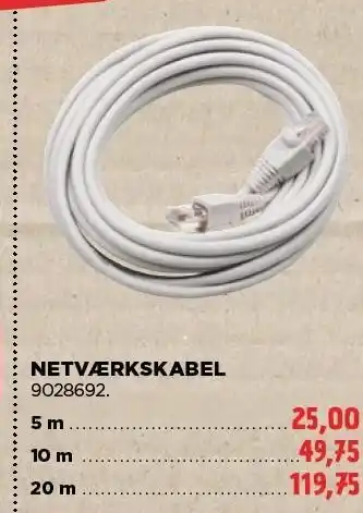jem & fix NETVÆRKSKABEL tilbud
