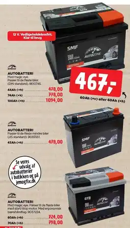jem & fix AUTOZONE AUTOBATTERI tilbud