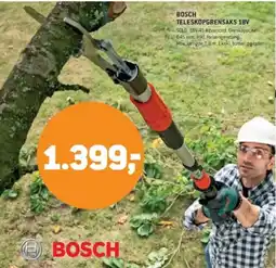 XL-BYG BOSCH Teleskopgrensaks 18v tilbud
