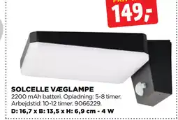 jem & fix SOLCELLE VÆGLAMPE tilbud