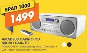 Expert Amadeus Cavato CD Micro Dab+Bt ACAVATO15W tilbud