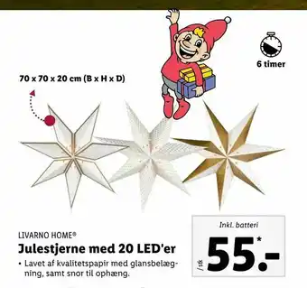 Let-Køb Julestjerne med 20 LED'er tilbud