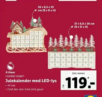 Let-Køb Julekalender med LED-lys tilbud