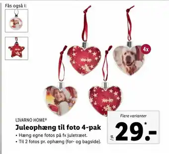 Juleophæng til foto 4-pak
