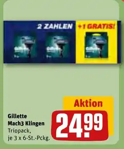 REWE DE GILLETTE Mach3 Klingen tilbud