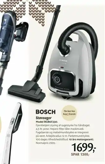 Kop & Kande Støvsuger Model BGB6X330 tilbud
