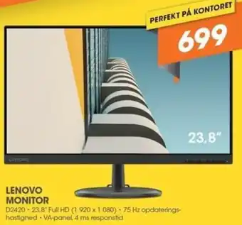 Expert Lenovo Monitor D2420 tilbud