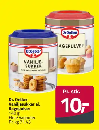 Fleggaard Dr. Oetker Vaniljesukker el. Bagepulver tilbud